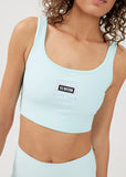 P.E NATION BRA GRAND STAND IN COOL AQUA