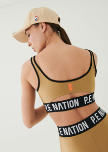 PE NATION BRA Goal Side in Tannin