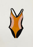 P.E NATION SWIMWEAR INFINITY ONE PIECE- HONEY