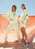 P.E NATION LEGGING GRAND STAND TRACKPANT IN COOL AQUA