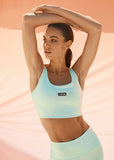 P.E NATION BRA GRAND STAND IN COOL AQUA