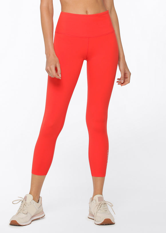 LORNA JANE LEGGING Lotus Eco Ankle Biter Legging - Hot Tomato