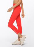 LORNA JANE LEGGING Lotus Eco Ankle Biter Legging - Hot Tomato