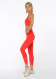 LORNA JANE LEGGING Lotus Eco Ankle Biter Legging - Hot Tomato
