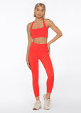 LORNA JANE LEGGING Lotus Eco Ankle Biter Legging - Hot Tomato