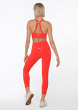 LORNA JANE LEGGING Lotus Eco Ankle Biter Legging - Hot Tomato