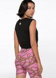 LORNA JANE TANK GLIDE CROPPED ACTIVE TANK - BLACK