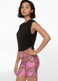 LORNA JANE TANK GLIDE CROPPED ACTIVE TANK - BLACK