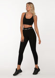 LORNA JANE LEGGING LEVEL UP ANKLE BITER  - BLACK