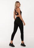 LORNA JANE LEGGING LEVEL UP ANKLE BITER  - BLACK