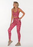 LORNA JANE LEGGING AMY PHONE POCKET ANKLE BITER - BRIGHT ZEBRA PRINT