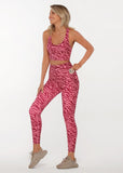 LORNA JANE LEGGING AMY PHONE POCKET ANKLE BITER - BRIGHT ZEBRA PRINT