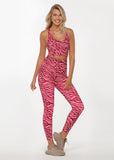 LORNA JANE LEGGING AMY PHONE POCKET ANKLE BITER - BRIGHT ZEBRA PRINT