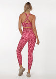 LORNA JANE LEGGING AMY PHONE POCKET ANKLE BITER - BRIGHT ZEBRA PRINT