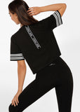 LORNA JANE TOP Crew Neck Active Top (BLACK)