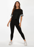 LORNA JANE TOP Crew Neck Active Top (BLACK)