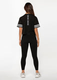LORNA JANE TOP Crew Neck Active Top (BLACK)