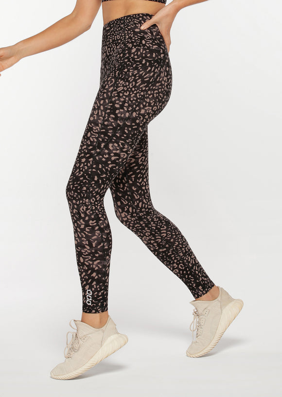 LORNA JANE LEGGING Night Cat Phone Pocket Full Length (Night cat print)