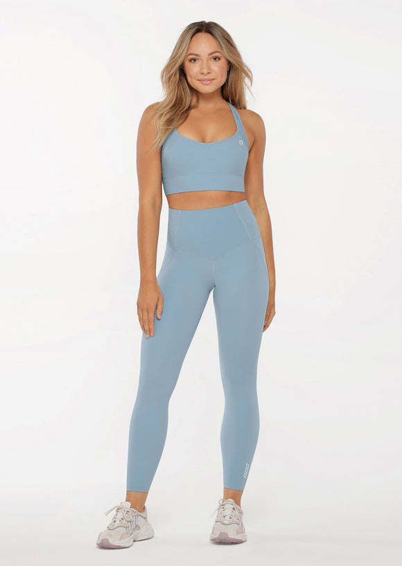 LORNA JANE LEGGING POWER SCULPT ANKLE BITER - VOYAGE BLUE