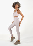 LORNA JANE LEGGING SHAPE AND SUPPORT ECO ANKLE BITER - NEUTRAL SAFARI PRINT