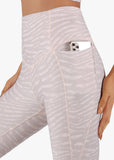 LORNA JANE LEGGING SHAPE AND SUPPORT ECO ANKLE BITER - NEUTRAL SAFARI PRINT