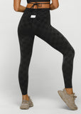 LORNA JANE LEGGING Checkerboard Ankle Biter Leggings - BLACK