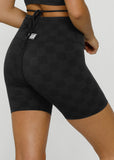 LORNA JANE LEGGING Checkerboard Bike Short - BLACK