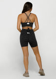 LORNA JANE LEGGING Checkerboard Bike Short - BLACK
