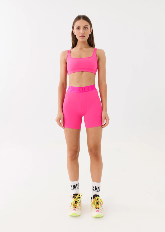 P.E NATION BIKER SHORT INTUITIVE - PINK GLO