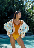 P.E NATION SWIMWEAR INFINITY ONE PIECE- HONEY