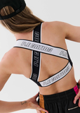 P.E NATION BRA  FOREFRONT SPORTS BRA - BLACK