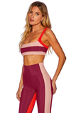 BEACH RIOT BRA MARLENE TOP - MERLOT COLORBLOCK
