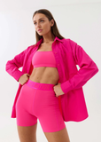 P.E NATION BIKER SHORT INTUITIVE - PINK GLO
