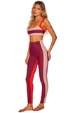 BEACH RIOT LEGGING COLORBLOCK - MERLOT COLORBLOCK