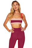 BEACH RIOT BRA MARLENE TOP - MERLOT COLORBLOCK