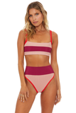 BEACH RIOT BRA MARLENE TOP - MERLOT COLORBLOCK