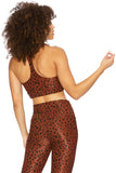BEACH RIOT BRA TWIST TOP BROWN SPOT
