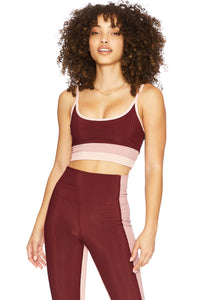 BEACH RIOT BRA EVA TOP BURGUNDY