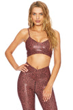 BEACH RIOT BRA GEORGIA TOP MARSALA LEOPARD