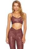 BEACH RIOT BRA GEORGIA TOP MARSALA LEOPARD