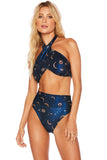 BEACH RIOT SWIMWEAR JESSICA TOP AND HIGHWAY BOTTOM SET - GOLD CELESTIAL