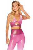 BEACH RIOT BRA TWIST TOP - GLITTER BATON ROUGE OMBRE
