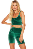 BEACH RIOT BRA GLITTER LIBBY TANK - VELVET EMERALD