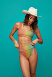 BEACH RIOT SWIMWEAR PEYTON TOP & HIGHWAY BOTTOM IN DESERT OMBRE SHIMMER