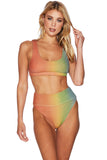 BEACH RIOT SWIMWEAR PEYTON TOP & HIGHWAY BOTTOM IN DESERT OMBRE SHIMMER