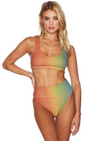 BEACH RIOT SWIMWEAR PEYTON TOP & HIGHWAY BOTTOM IN DESERT OMBRE SHIMMER