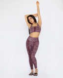 MICHI BRA BASAL LONGLINE PLANTAE PRINT ROSEWOOD