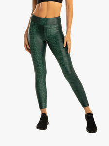 KORAL LEGGING Lustrous High Rise Infinity Legging - Duffle Green Caiman