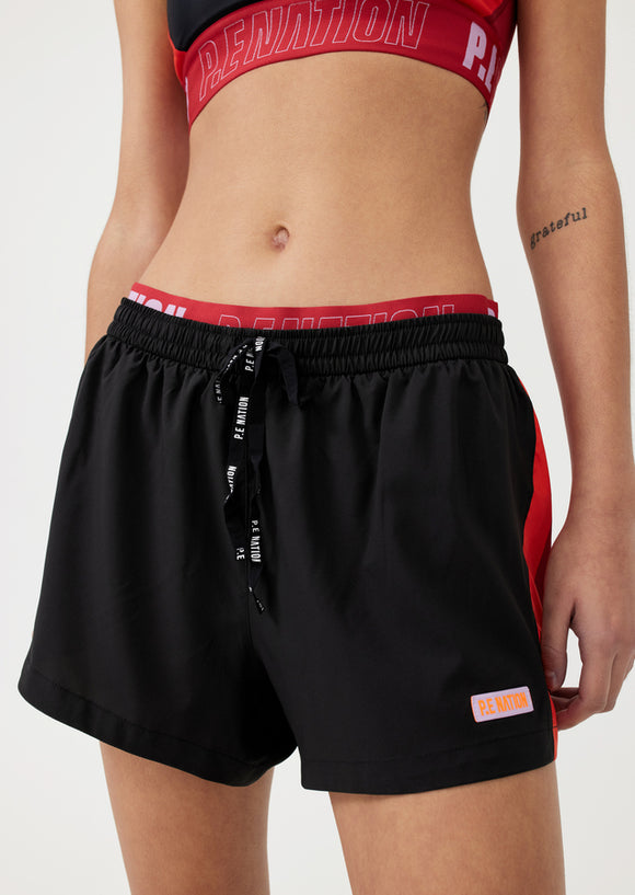 P.E NATION SHORT COURTSIDE IN BLACK