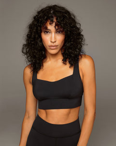 MICHI BRA FUSE LONGLINE BRA - BLACK